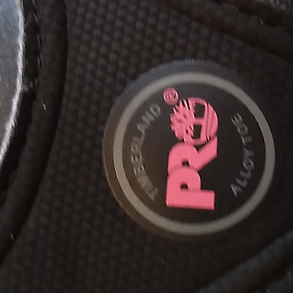 Women's Timberland steel toe anti fatigue pink and black shoes size 8.5 - Picture 7 of 10